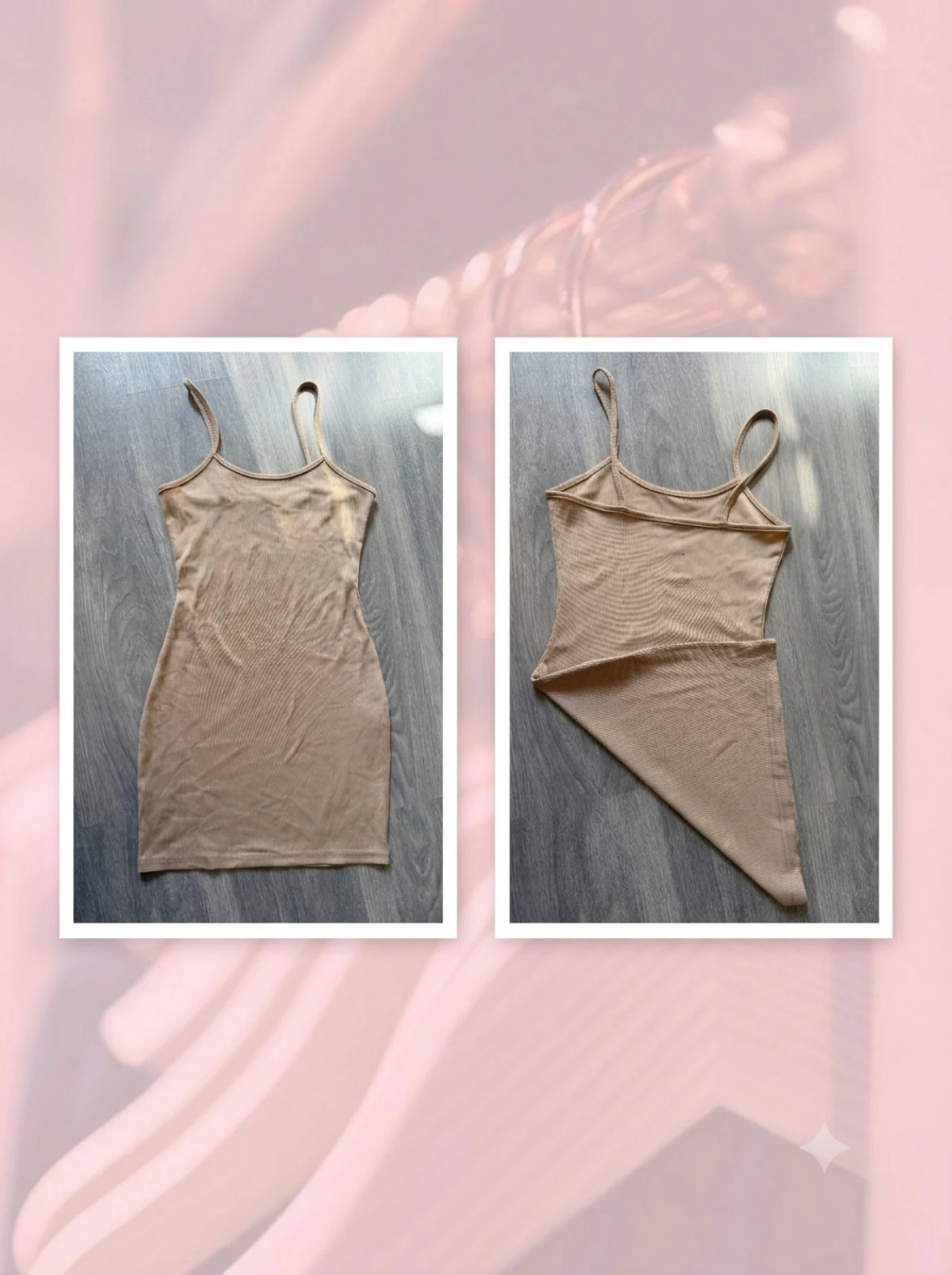 ​✨ Vestido ajustado de tirantes beige / camel ✨